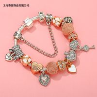 1 Piece Fashion Heart Shape Crown Alloy Inlay Artificial Gemstones Women's Bracelets main image 1