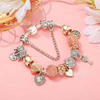 1 Piece Fashion Heart Shape Crown Alloy Inlay Artificial Gemstones Women's Bracelets main image 4