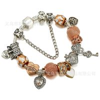 1 Piece Fashion Heart Shape Crown Alloy Inlay Artificial Gemstones Women's Bracelets main image 3