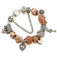 1 Piece Fashion Heart Shape Crown Alloy Inlay Artificial Gemstones Women's Bracelets sku image 15