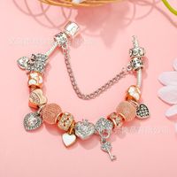 1 Piece Fashion Heart Shape Crown Alloy Inlay Artificial Gemstones Women's Bracelets main image 2