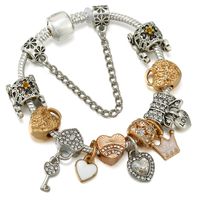 1 Piece Fashion Heart Shape Crown Alloy Inlay Artificial Gemstones Women's Bracelets sku image 7