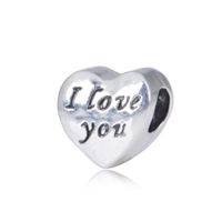 1 Piece Metal Rhinestones Heart Shape Polished Pendant Beads sku image 1