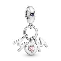 1 Piece Metal Rhinestones Heart Shape Polished Pendant Beads sku image 21