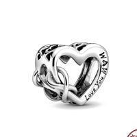 1 Piece Metal Rhinestones Heart Shape Polished Pendant Beads sku image 3
