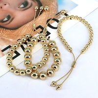 Ins Style Round Copper Gold Plated Bracelets In Bulk main image 1