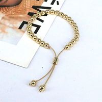 Ins Style Round Copper Gold Plated Bracelets In Bulk main image 4