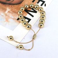 Ins Style Round Copper Gold Plated Bracelets In Bulk sku image 3