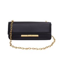 Women's Small All Seasons Pu Leather Solid Color Vintage Style Square Lock Clasp Baguette Bag sku image 1