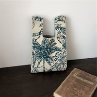 Mujeres Estilo Vintage Raya Forma De Corazón Mariposa Tejer Bolsa De La Compra sku image 4