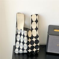 Women's Vintage Style Stripe Heart Shape Butterfly Knit Shopping Bags sku image 12