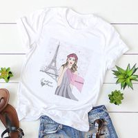 Women's T-shirt Short Sleeve T-shirts Printing Casual Printing main image 3