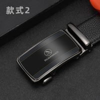 Two-layer Leather New Automatic Buckle Casual Men's Belt sku image 21