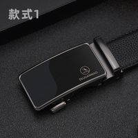 Two-layer Leather New Automatic Buckle Casual Men's Belt sku image 20