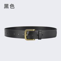 Fashion Solid Color Leather Buckle Women's Leather Belts 1 Piece sku image 2