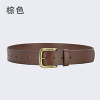 Fashion Solid Color Leather Buckle Women's Leather Belts 1 Piece sku image 3