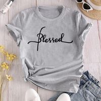 Women's T-shirt Short Sleeve T-shirts Printing Casual Letter main image 6