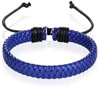 Retro Solid Color Pu Leather Knitting Unisex Bracelets 1 Piece sku image 3