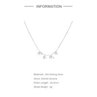 Mama Lettre Argent Sterling Placage Collier main image 3