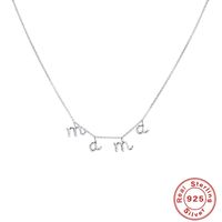 Mama Lettre Argent Sterling Placage Collier main image 5