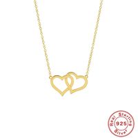 Romantic Heart Shape Sterling Silver Plating Pendant Necklace sku image 1