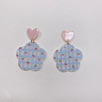 1 Pair Simple Style Flower Resin Stoving Varnish Women's Earrings sku image 8