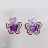 1 Pair Simple Style Flower Resin Stoving Varnish Women's Earrings sku image 6