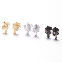 1 Pair Fashion Cactus Stainless Steel Ear Studs main image 3