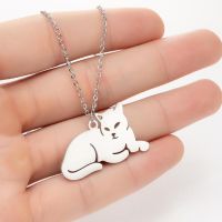 Stainless Steel Titanium Steel Simple Style Hollow Out Animal Pendant Necklace sku image 2