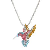 1 Pieza Estilo Nórdico Pájaro Aleación Embutido Diamante Artificial Chapado En Oro De 14 Quilates. Mujeres Collar Colgante sku image 1
