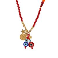 Bohemian Devil's Eye Artificial Crystal Glass Beaded Women's Necklace main image 4