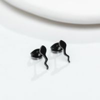 1 Pair Simple Style Geometric Letter Heart Shape Stainless Steel Plating Ear Studs sku image 27