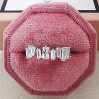 1 Piece Fashion Butterfly Copper Inlay Zircon Open Ring sku image 11