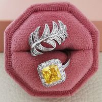 1 Piece Fashion Butterfly Copper Inlay Zircon Open Ring sku image 24