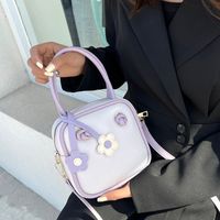 Women's Pu Leather Color Block Flower Fashion Square Zipper Shoulder Bag Handbag Crossbody Bag main image 1