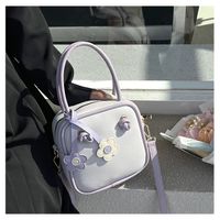 Women's Pu Leather Color Block Flower Fashion Square Zipper Shoulder Bag Handbag Crossbody Bag main image 3