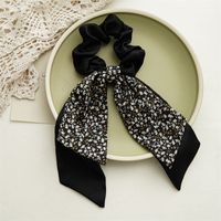 Simple Style Bow Knot Cloth Printing Hair Ring 1 Piece sku image 1