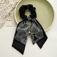 Simple Style Bow Knot Cloth Printing Hair Ring 1 Piece sku image 4