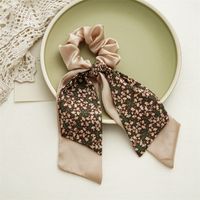 Simple Style Bow Knot Cloth Printing Hair Ring 1 Piece sku image 2