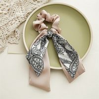 Simple Style Bow Knot Cloth Printing Hair Ring 1 Piece sku image 3