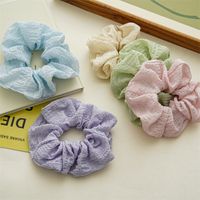 Sweet Solid Color Cloth Pleated Hair Tie main image 4