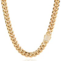 1 Piece Hip-hop Solid Color Stainless Steel Plating Necklace sku image 7