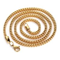 1 Piece Hip-hop Solid Color Stainless Steel Plating Necklace main image 2