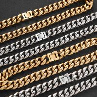 Hip Hop Geometrisch Rostfreier Stahl Überzug Vergoldet Halskette main image 1