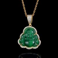 1 Piece Simple Style Maitreya Buddha Copper Inlay Opal Pendant Necklace sku image 5