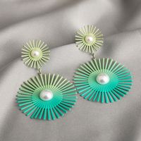 1 Pair Fashion Solid Color Alloy Inlay Pearl Women's Earrings sku image 3