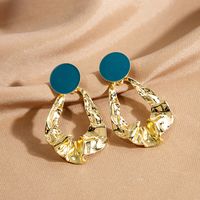 1 Pair Simple Style Flower Alloy Patchwork Inlay Rhinestones Earrings sku image 18