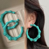 1 Pair Simple Style Solid Color Arylic Women's Earrings main image 5