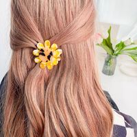 Sweet Flower Arylic Plating Hair Claws 1 Piece main image 3