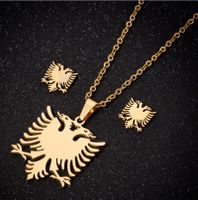 Fashion Eagle Stainless Steel Plating Earrings Necklace sku image 4